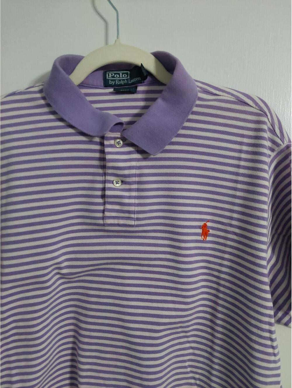 Polo Ralph Lauren Purple Striped Polo Shirt